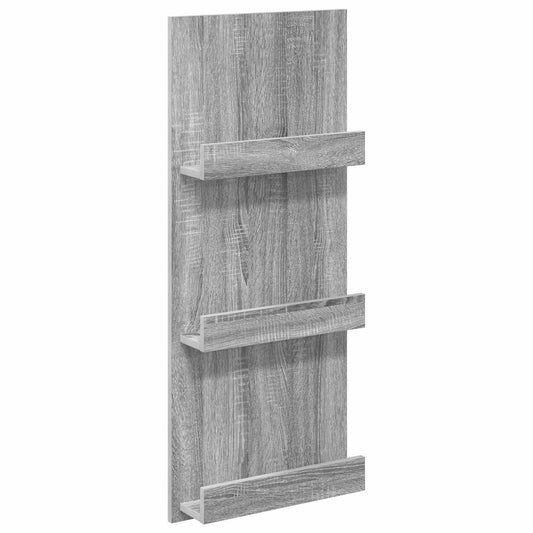 Magazine Rack Grey Sonoma 43 x 11 x 102 cm Engineered Wood