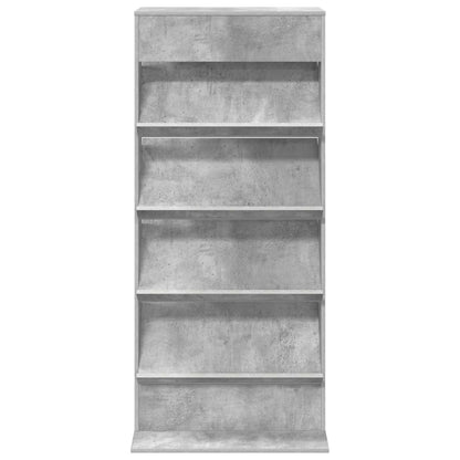 Magazine Rack Concrete Grey 70 x 41 x 156 cm Engineered Wood