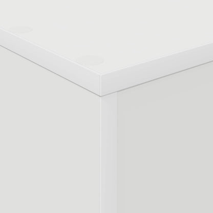 Magazine Rack with Shelf White 70 x 41 x 126 cm Engineered Wood
