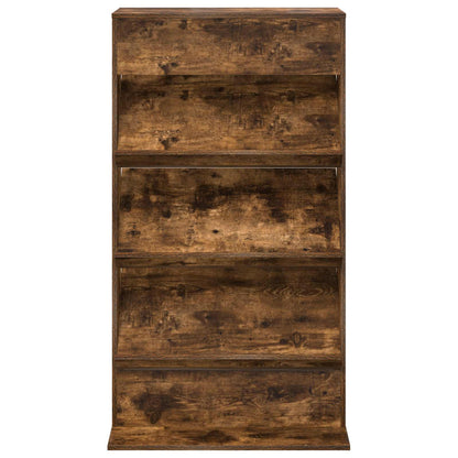 Magazine Rack Smoked Oak 70 x 41 x 126 cm Engineered Wood
