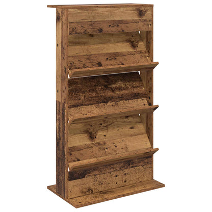 Magazine Rack Old Wood 70 x 41 x 126 cm Engineered Wood