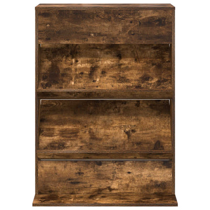 Magazine Rack Smoked Oak 70 x 41 x 96 cm Engineered Wood