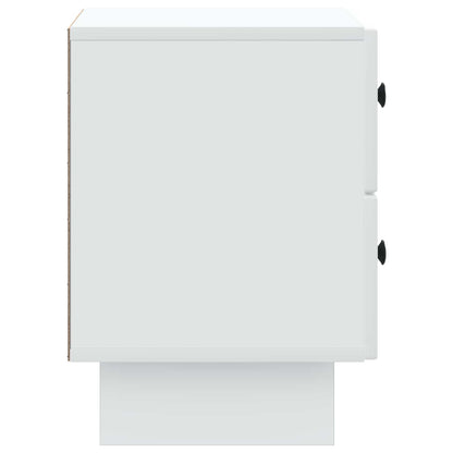Bedside Cabinet White 43 x 34.5 x 47.5 cm Engineered Wood