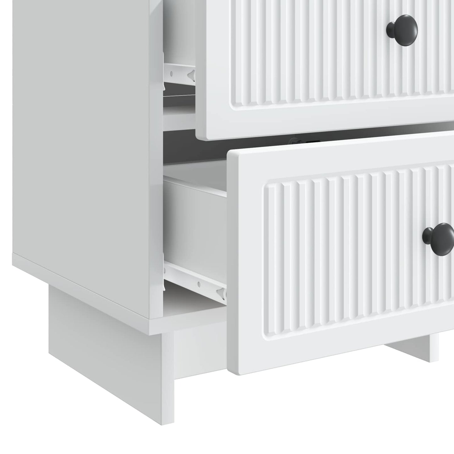 Bedside Cabinet 2 pcs White 43 x 34.5 x 47.5 cm Engineered Wood