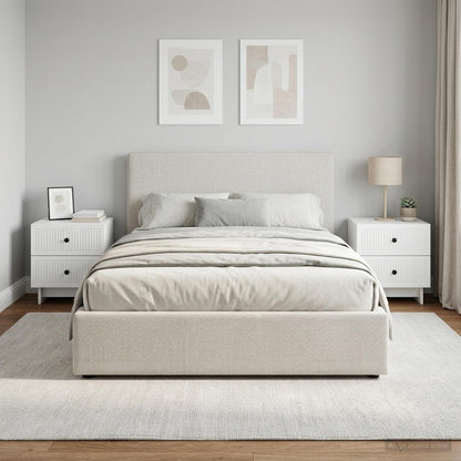 Bedside Cabinet 2 pcs White 43 x 34.5 x 47.5 cm Engineered Wood