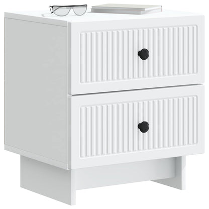 Bedside Cabinet 2 pcs White 43 x 34.5 x 47.5 cm Engineered Wood