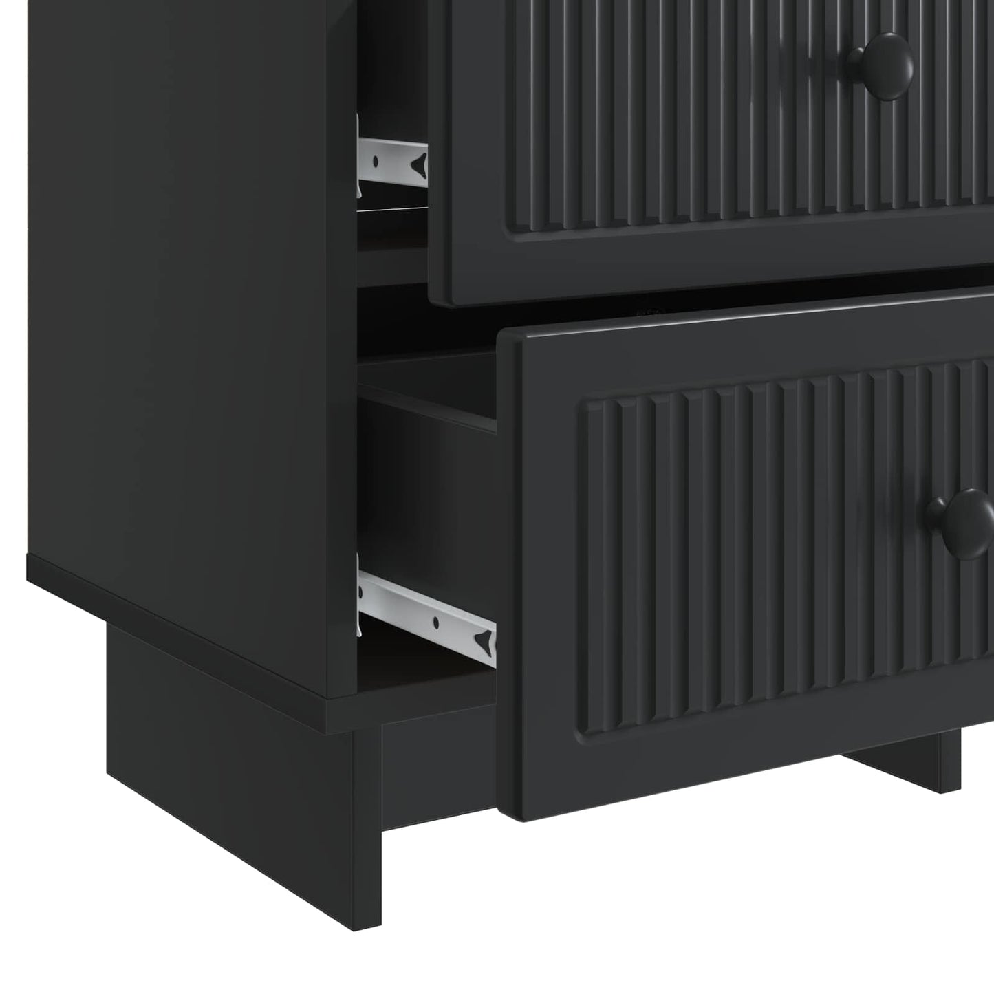Bedside Cabinet Black 43 x 34.5 x 47.5 cm Engineered Wood