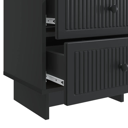 Bedside Cabinet Black 43 x 34.5 x 47.5 cm Engineered Wood
