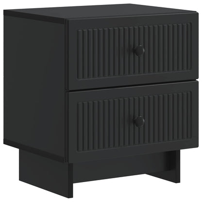 Bedside Cabinet Black 43 x 34.5 x 47.5 cm Engineered Wood