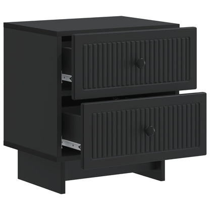 Bedside Cabinet Black 43 x 34.5 x 47.5 cm Engineered Wood