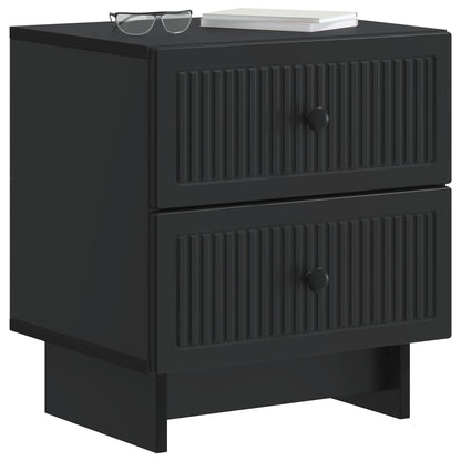 Bedside Cabinet Black 43 x 34.5 x 47.5 cm Engineered Wood