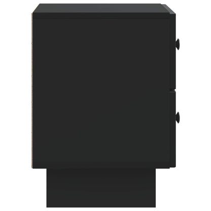 Bedside Cabinet Black 43 x 34.5 x 47.5 cm Engineered Wood