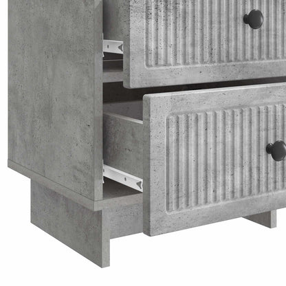 Bedside Cabinet 2 pcs Concrete Grey 43 x 34.5 x 47.5 cm