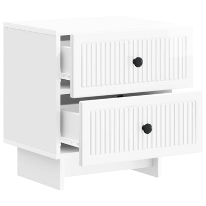 Bedside Cabinet High Gloss White 43 x 34.5 x 47.5 cm