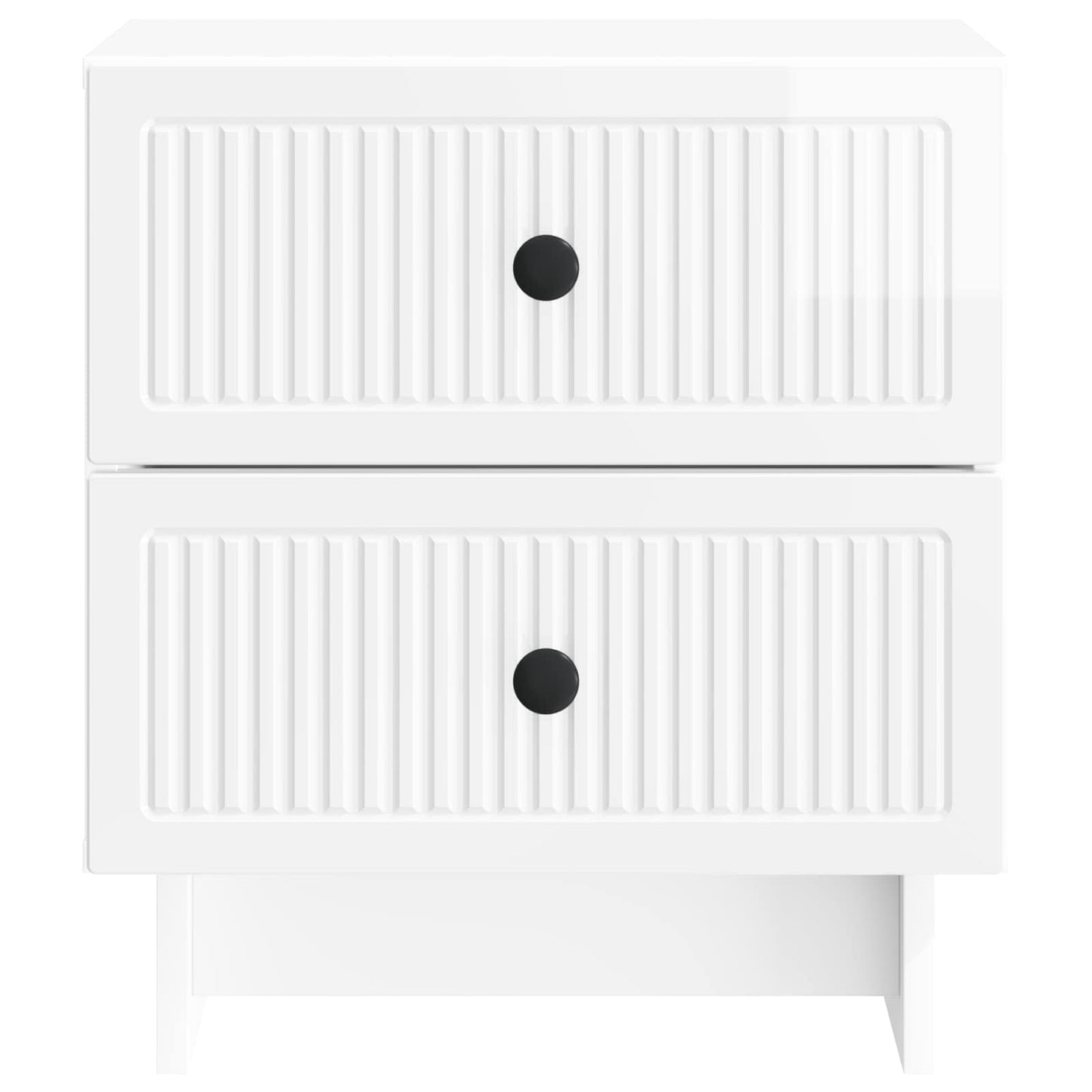 Bedside Cabinet High Gloss White 43 x 34.5 x 47.5 cm