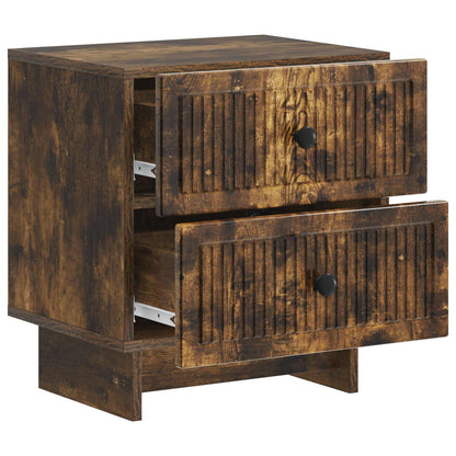 Bedside Cabinet Smoked Oak 43 x 34.5 x 47.5 cm Engineered Wood