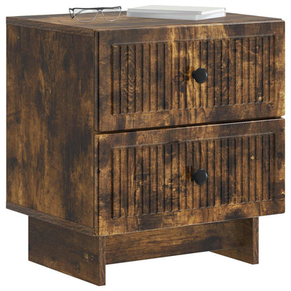 Bedside Cabinet Smoked Oak 43 x 34.5 x 47.5 cm Engineered Wood