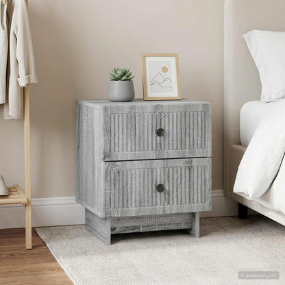 Bedside Cabinet 2 pcs Grey Sonoma 43 x 34.5 x 47.5 cm