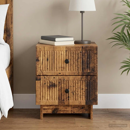Bedside Cabinet Old Wood 43 x 34.5 x 47.5 cm Engineered Wood