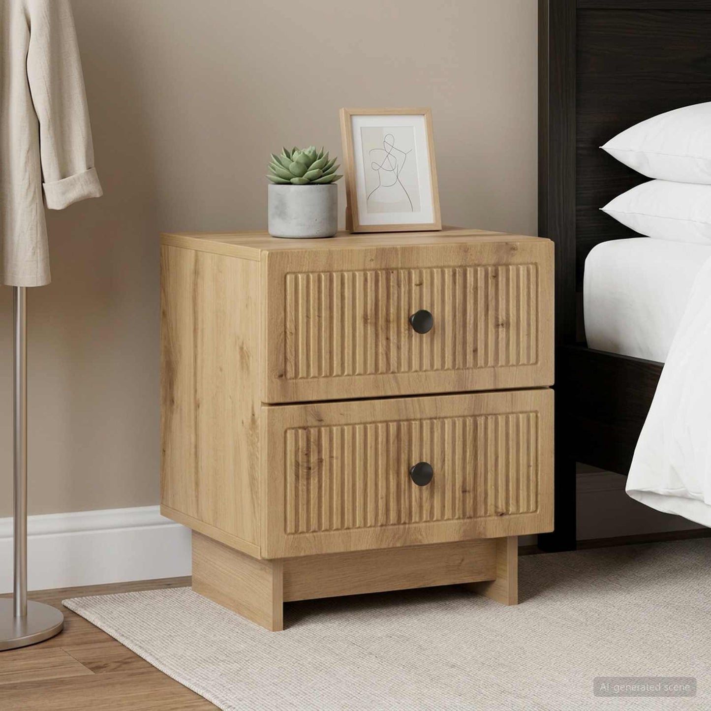 Bedside Cabinet 2 pcs Artisan Oak 43 x 34.5 x 47.5 cm