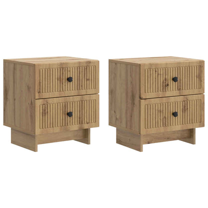 Bedside Cabinet 2 pcs Artisan Oak 43 x 34.5 x 47.5 cm