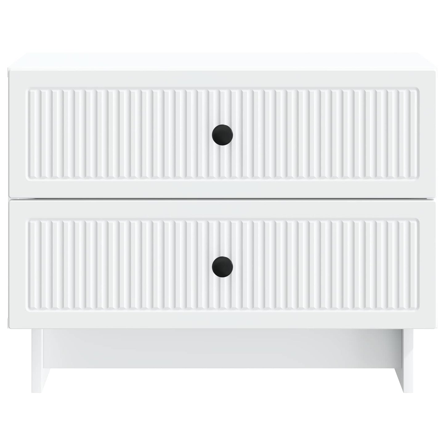 Bedside Cabinet White 62 x 34.5 x 47.5 cm Engineered Wood