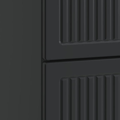 Bedside Cabinet Black 62 x 34.5 x 47.5 cm Engineered Wood