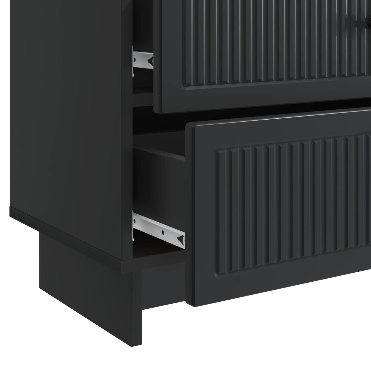 Bedside Cabinet Black 62 x 34.5 x 47.5 cm Engineered Wood