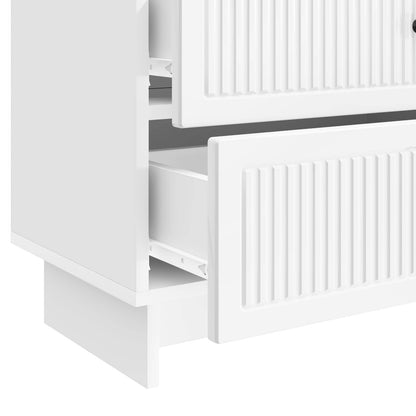 Bedside Cabinet High Gloss White 62 x 34.5 x 47.5 cm