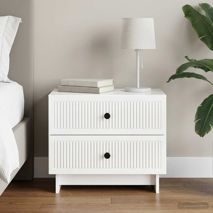 Bedside Cabinet High Gloss White 62 x 34.5 x 47.5 cm