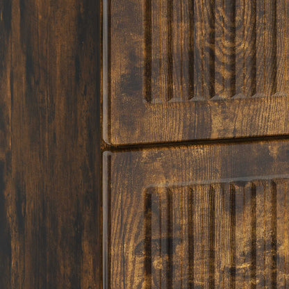 Bedside Cabinet Smoked Oak 62 x 34.5 x 47.5 cm Engineered Wood
