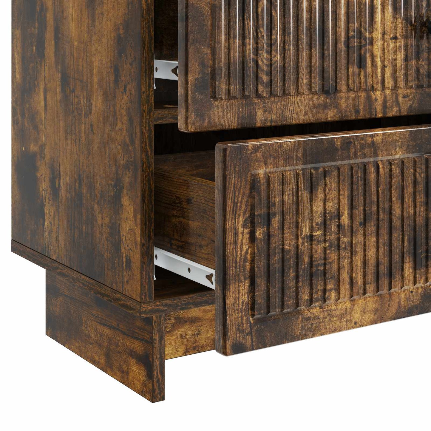 Bedside Cabinet Smoked Oak 62 x 34.5 x 47.5 cm Engineered Wood