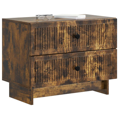 Bedside Cabinet Smoked Oak 62 x 34.5 x 47.5 cm Engineered Wood