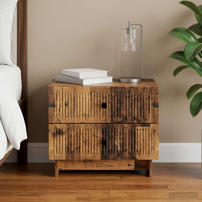 Bedside Cabinet Old Wood 62 x 34.5 x 47.5 cm Engineered Wood