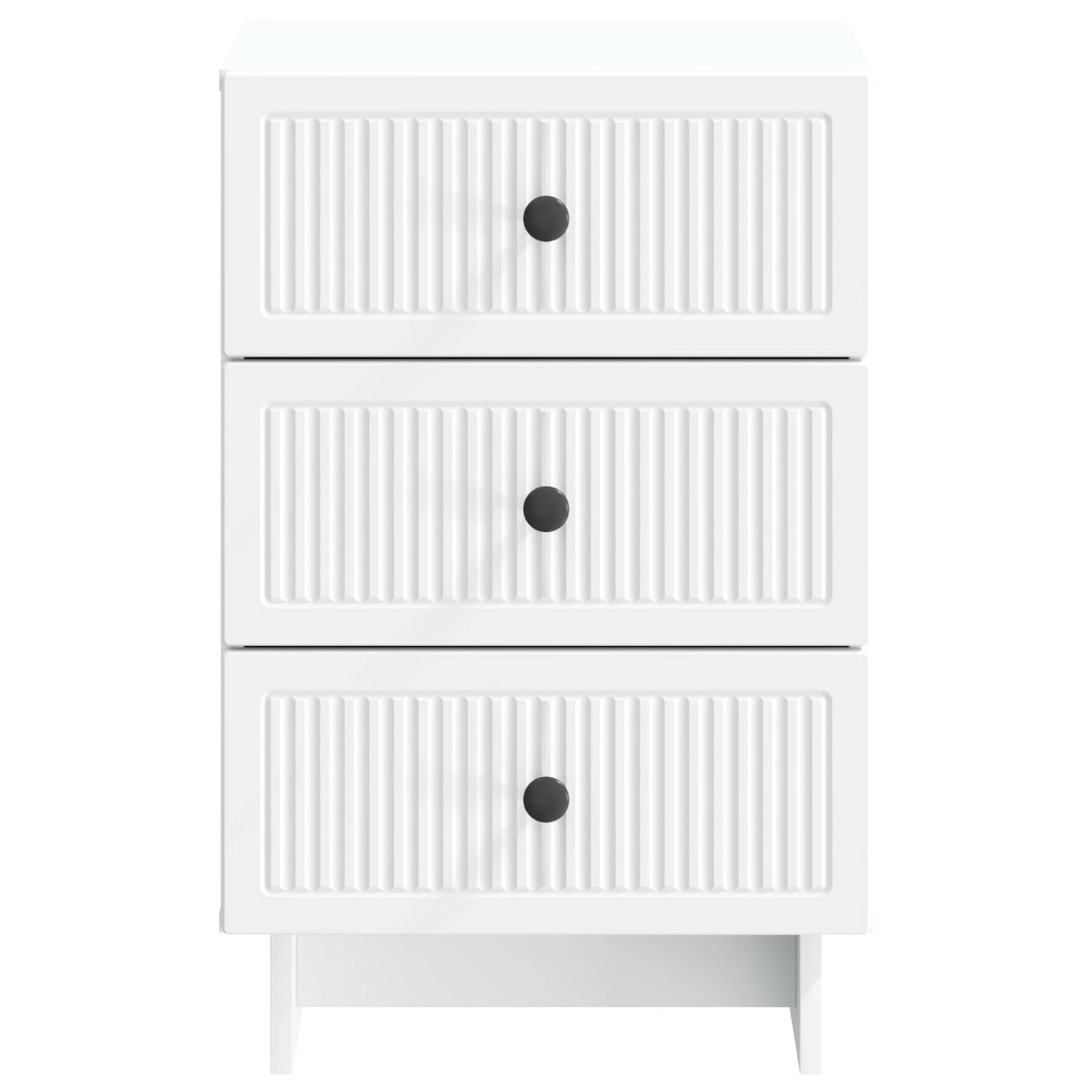 Bedside Cabinet White 43 x 41 x 66.5 cm Engineered Wood