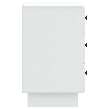 Bedside Cabinet White 43 x 41 x 66.5 cm Engineered Wood