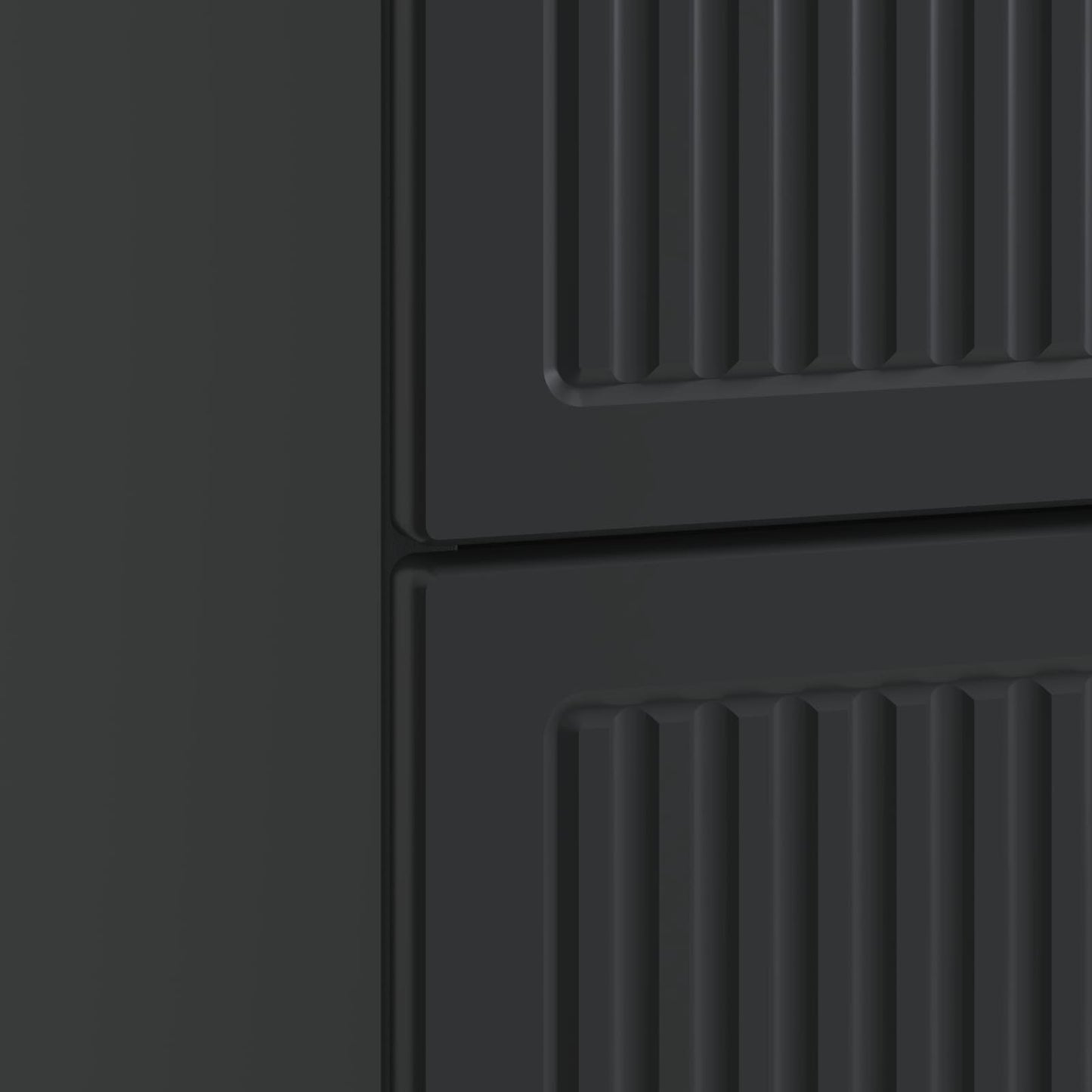Bedside Cabinet Black 43 x 41 x 66.5 cm Engineered Wood