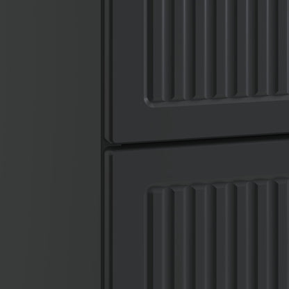 Bedside Cabinet Black 43 x 41 x 66.5 cm Engineered Wood