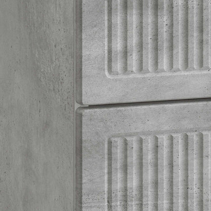 Bedside Cabinet Concrete Grey 43 x 41 x 66.5 cm Engineered Wood