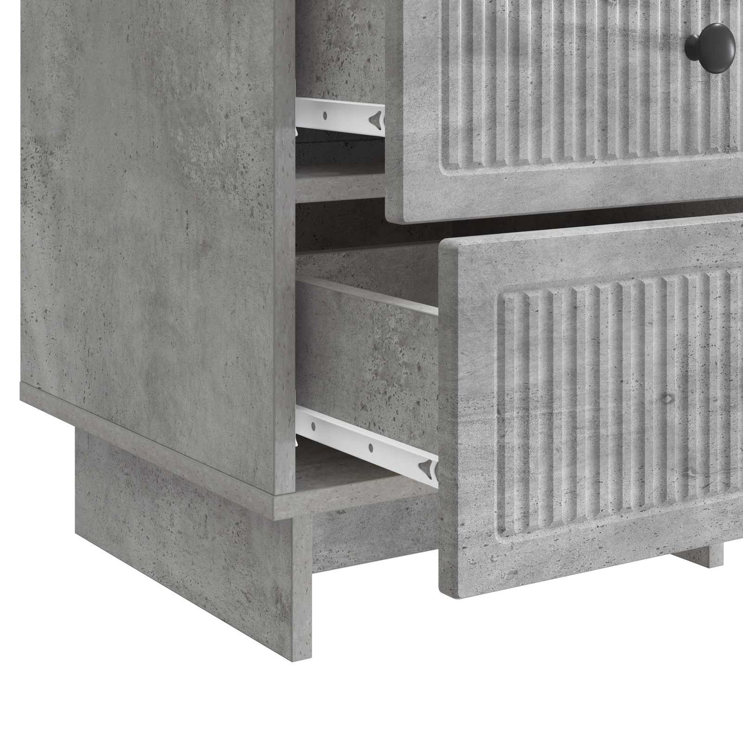 Bedside Cabinet Concrete Grey 43 x 41 x 66.5 cm Engineered Wood