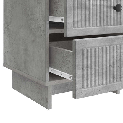 Bedside Cabinet Concrete Grey 43 x 41 x 66.5 cm Engineered Wood