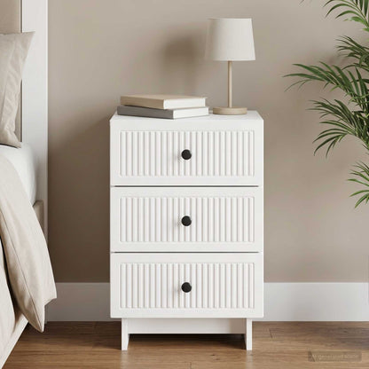 Bedside Cabinet with Drawer High Gloss White 43 x 41 x 66.5 cm