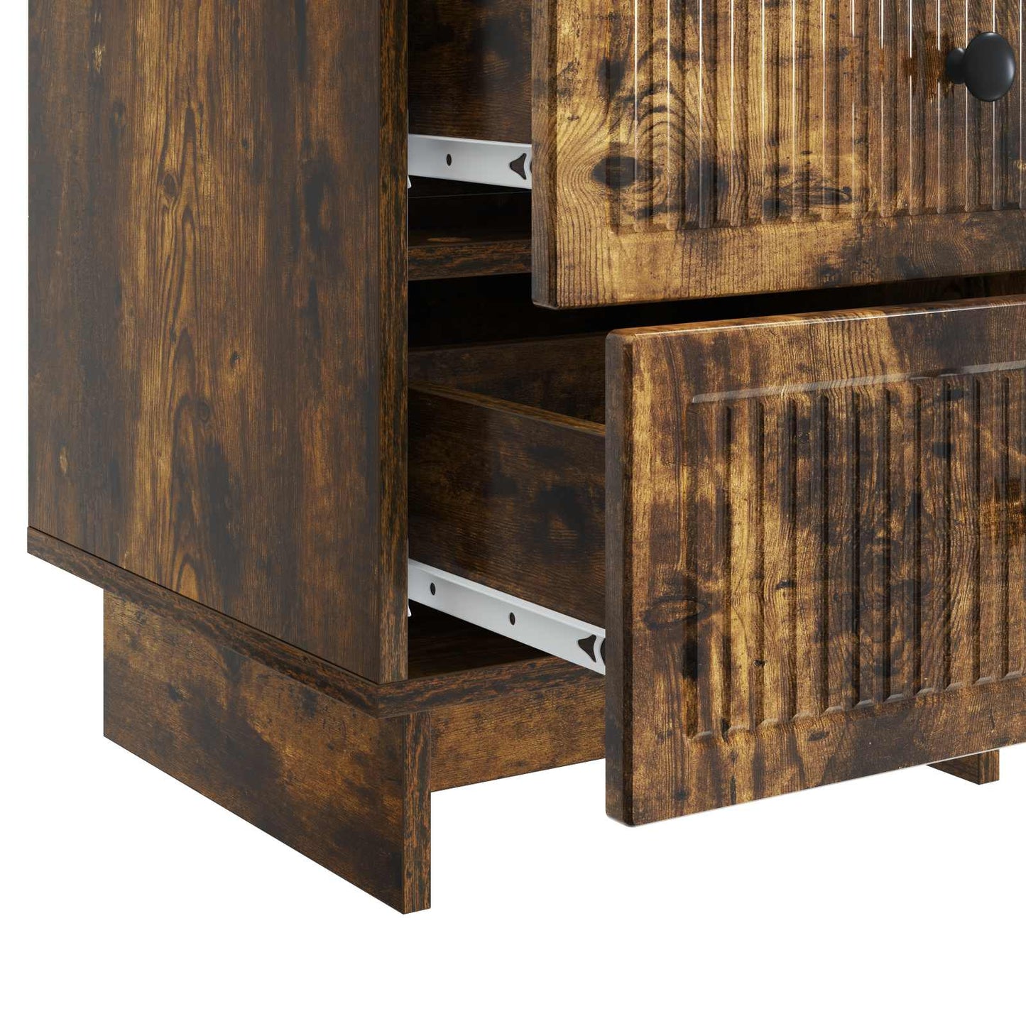 Bedside Cabinet Smoked Oak 43 x 41 x 66.5 cm Engineered Wood