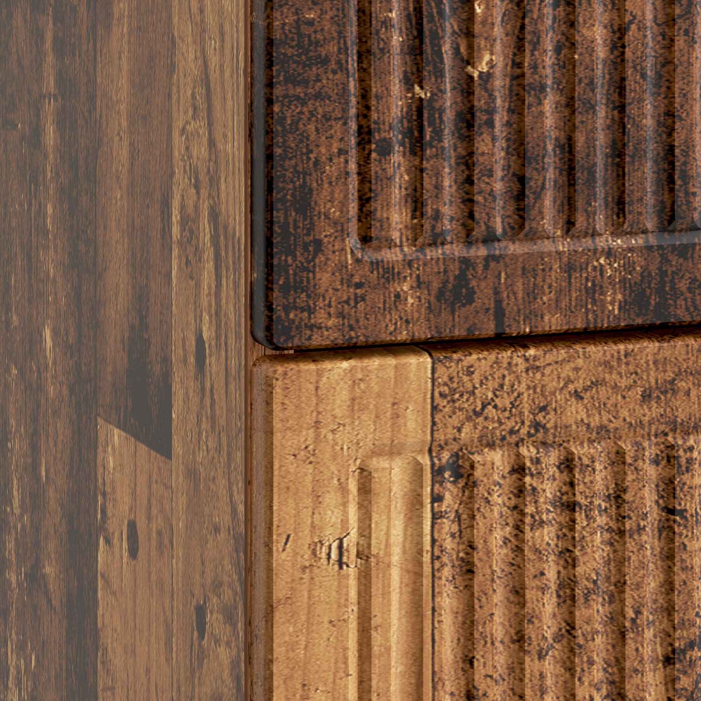 Bedside Cabinet Old Wood 43 x 41 x 66.5 cm Engineered Wood