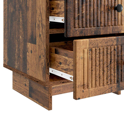 Bedside Cabinet Old Wood 43 x 41 x 66.5 cm Engineered Wood