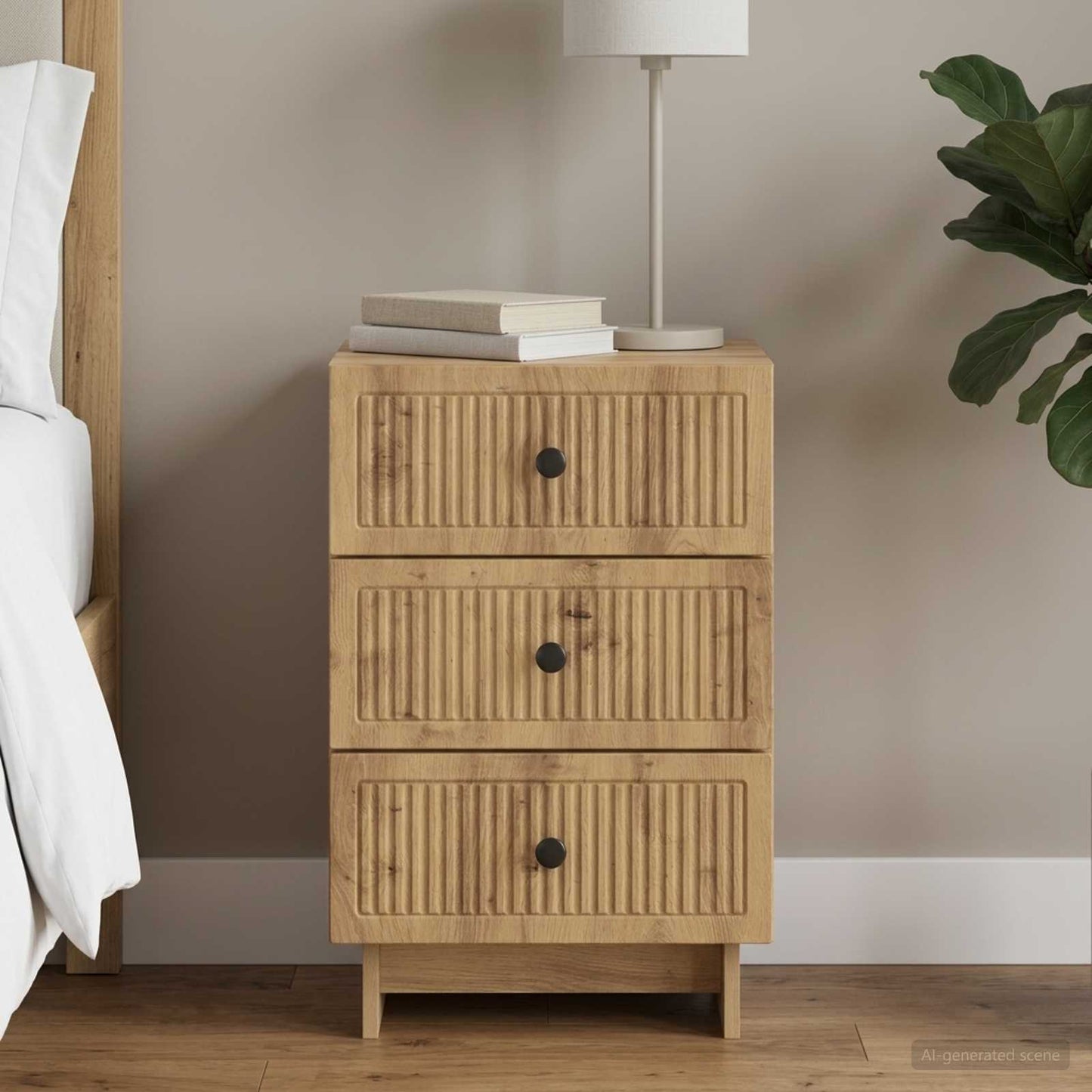 Bedside Cabinet Artisan Oak 43 x 41 x 66.5 cm Engineered Wood