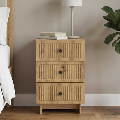 Bedside Cabinet Artisan Oak 43 x 41 x 66.5 cm Engineered Wood