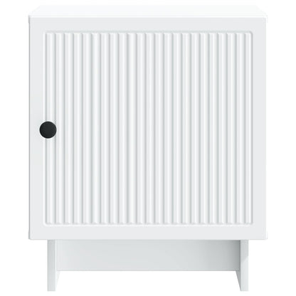Bedside Cabinet White 43 x 34.5 x 50 cm Engineered Wood