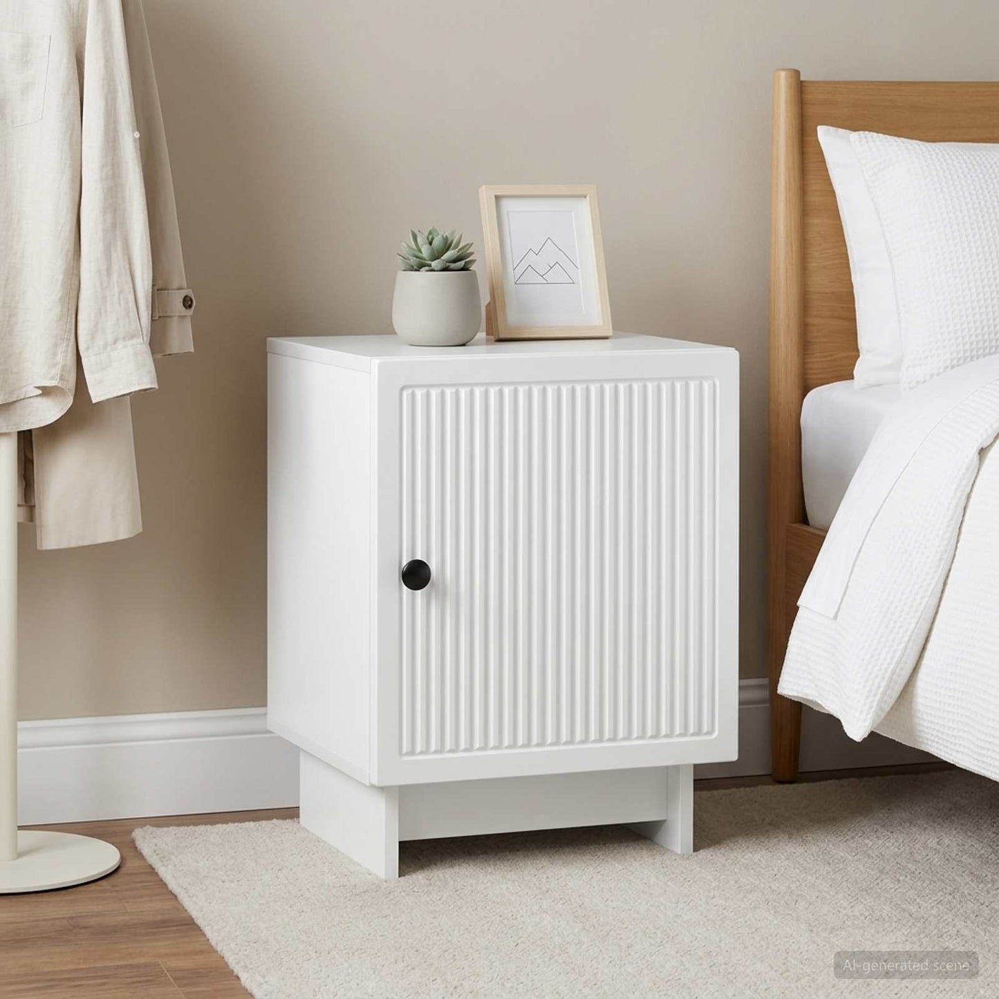 Bedside Cabinet 2 pcs White 43 x 34.5 x 50 cm Engineered Wood