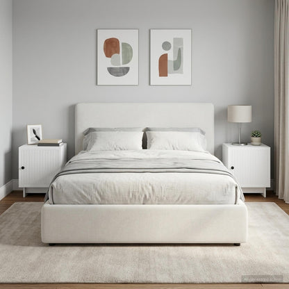 Bedside Cabinet 2 pcs White 43 x 34.5 x 50 cm Engineered Wood